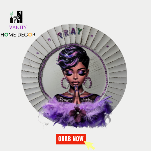 Custom Divine Violet Prayer Plate