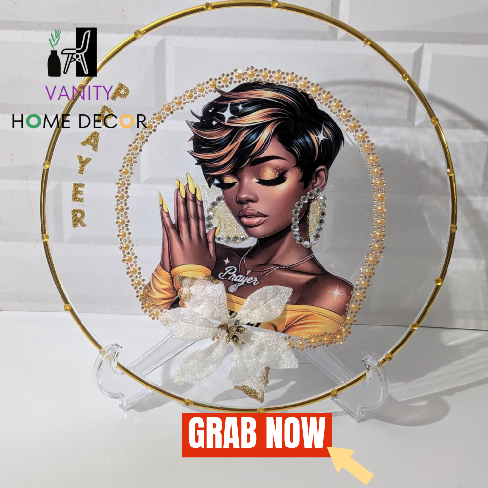 Custom Praying Woman Display