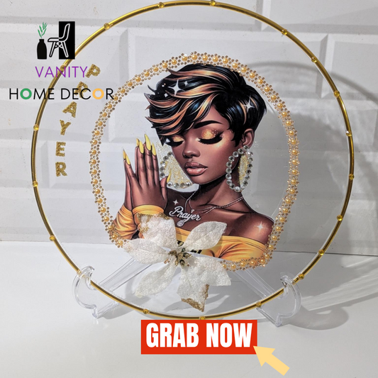 Custom Praying Woman Display