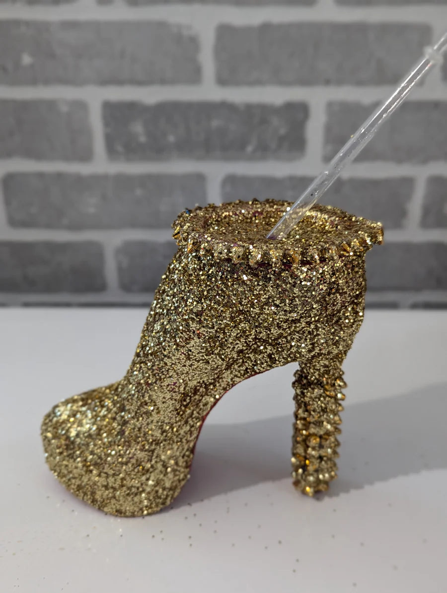 Gold Spiky Stiletto Heel Tumbler Cup
