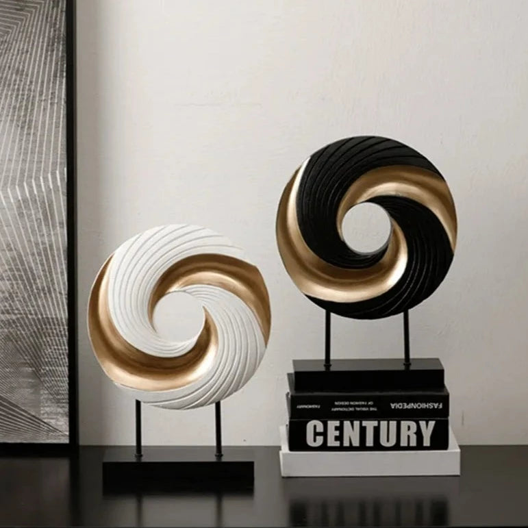 Golden Abstract Figure Ornaments Home Decor