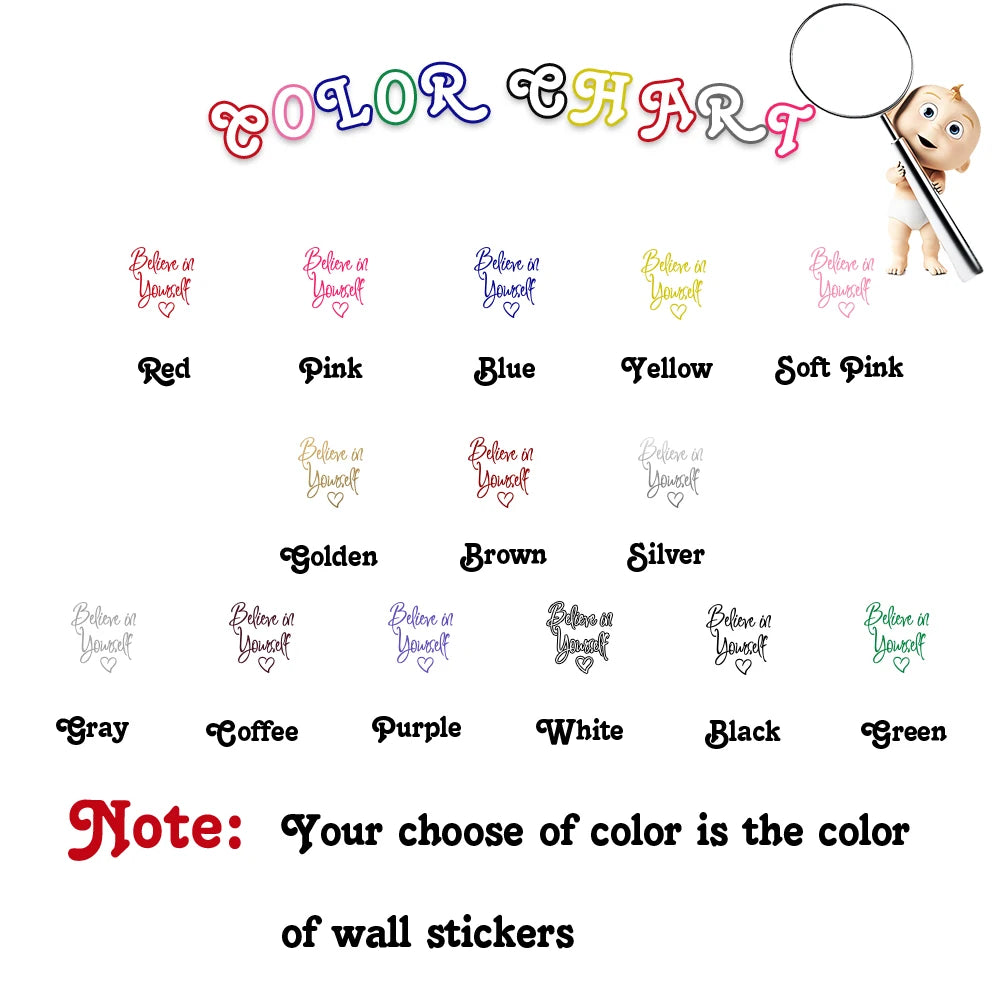 "Believe in Yourself" Wall Sticker