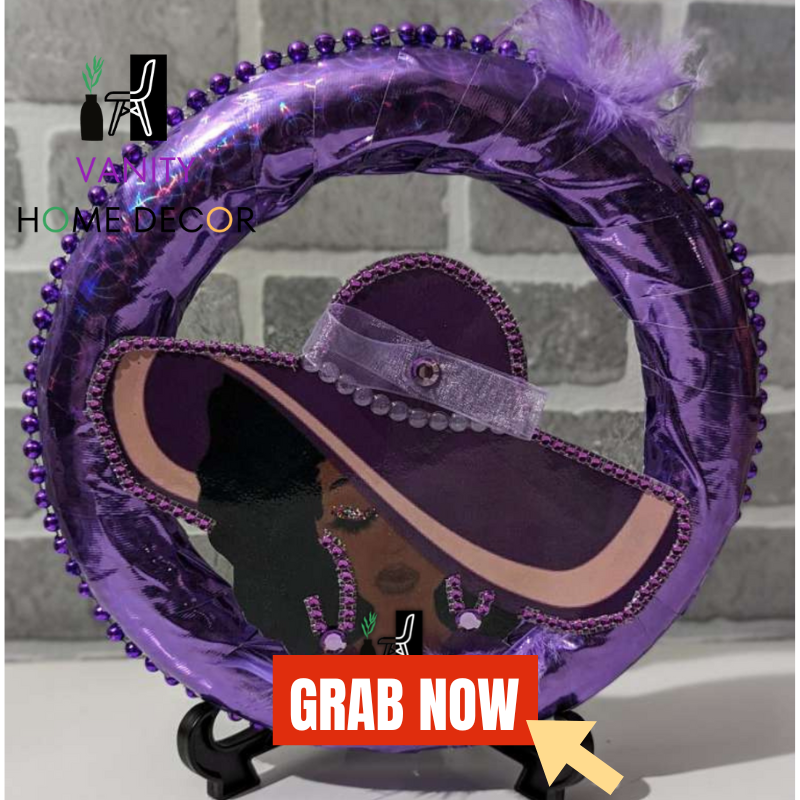 Handmade Lady Purple Wreath - Vanity Home Decor