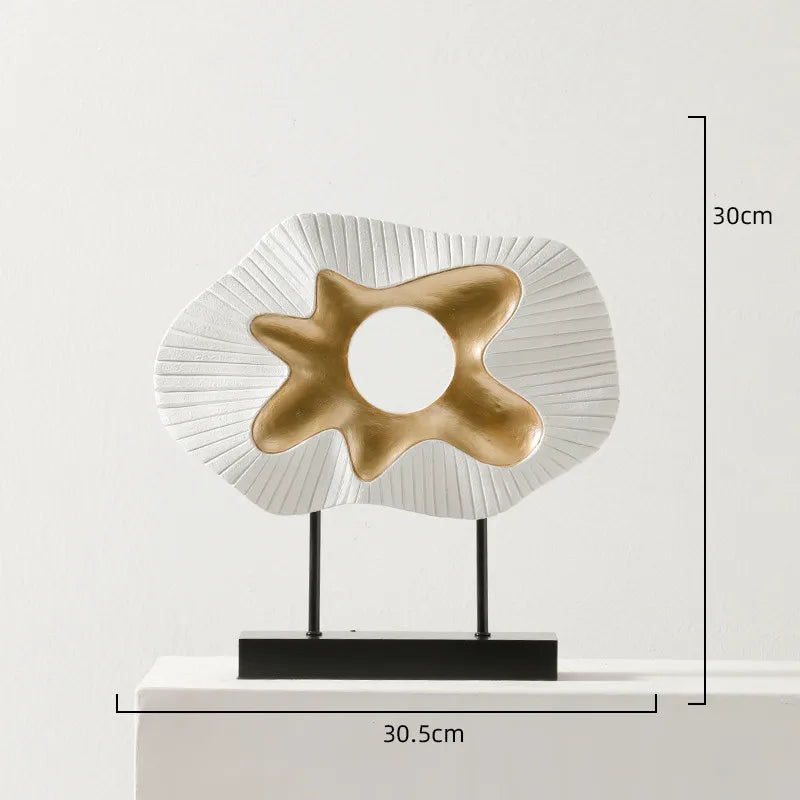Golden Abstract Figure Ornaments Home Decor
