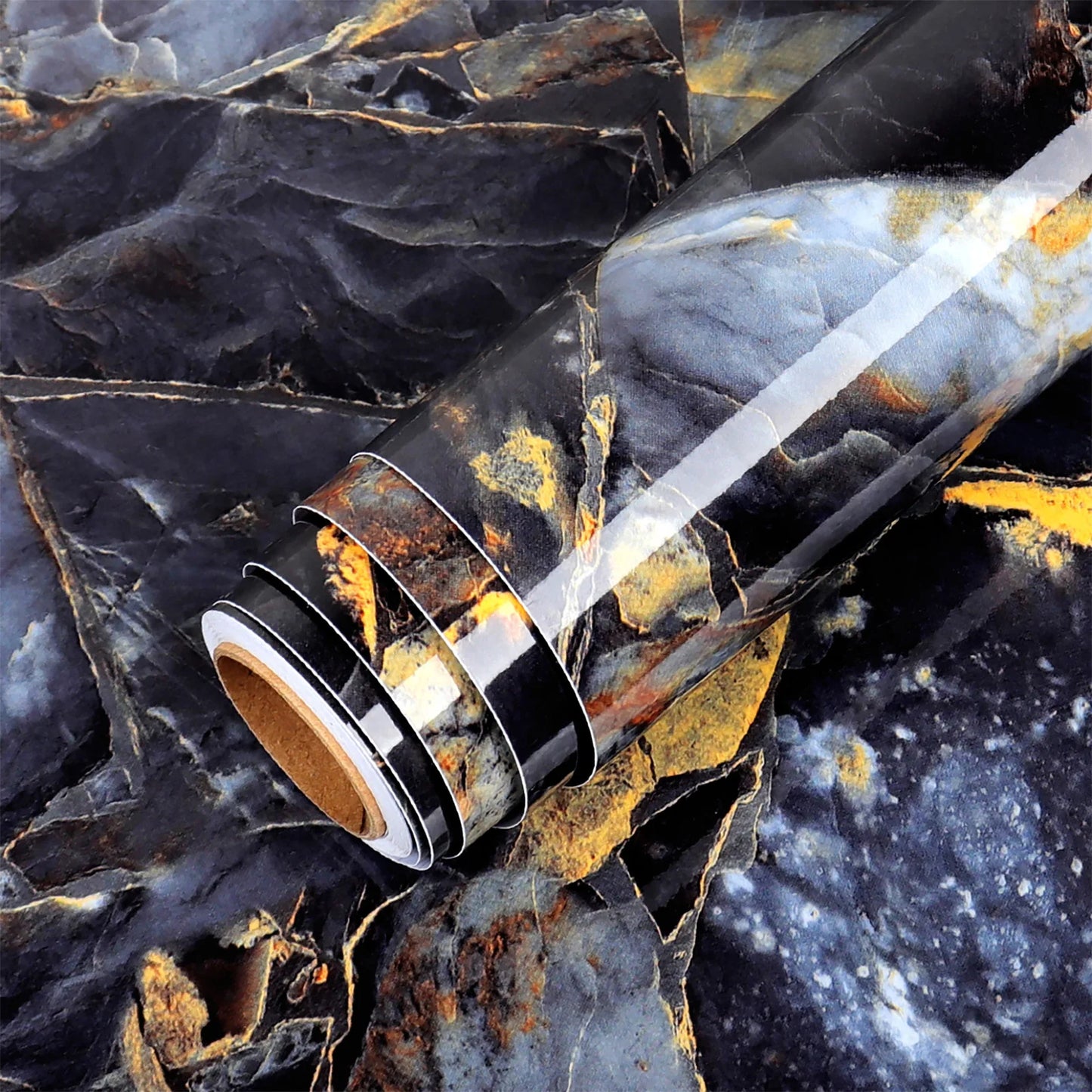 Waterproof marble peel and stick PVC contact paper for countertops and home décor