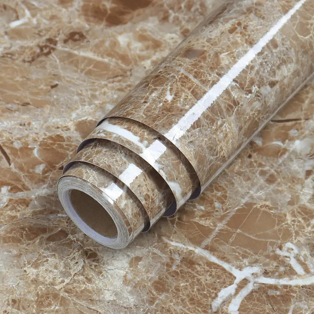 Waterproof marble peel and stick PVC contact paper for countertops and home décor
