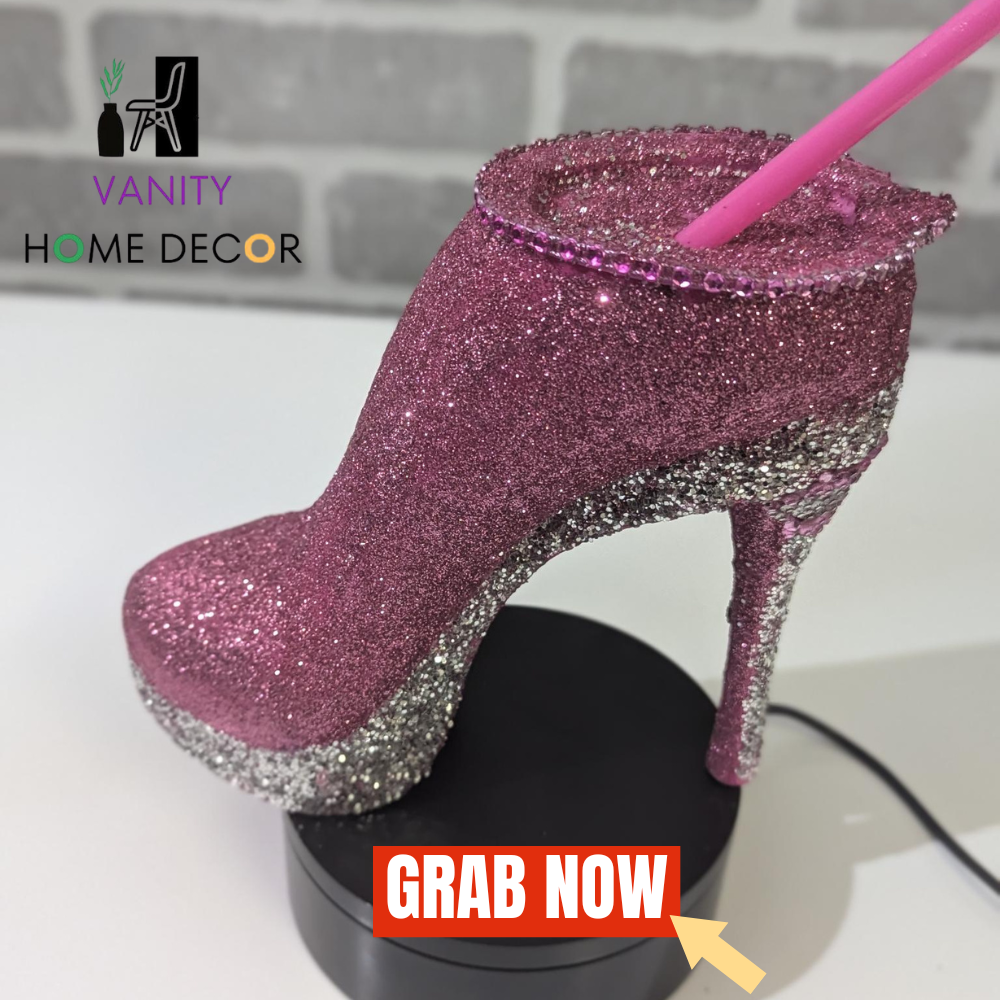 Pink + Stiletto Heel Tumbler Cup Vanity Home Decor
