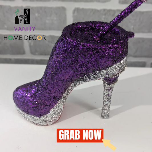 Purple Stiletto Heel Tumbler Cup