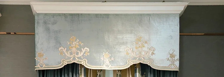 Embroidered Thickened Lace Curtain