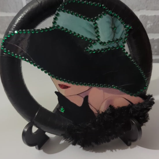 Lady Black Hat Wreath Vanity Home Decor Video