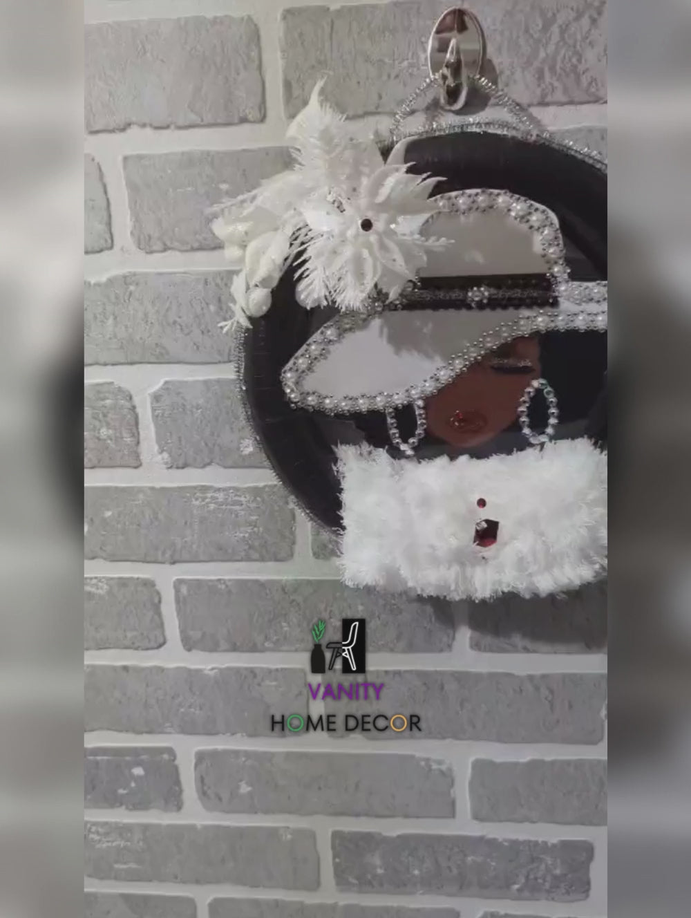 Handmade Lady White Hat Wreath