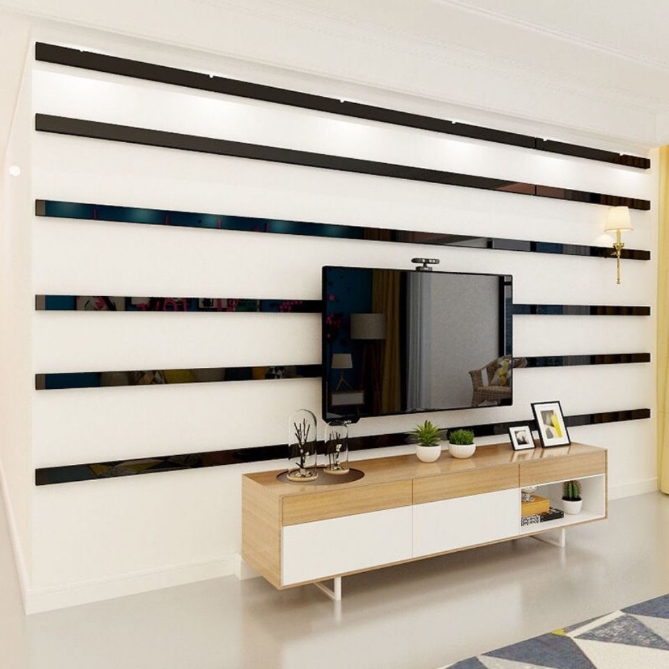 20pcs Lines Acrylic 3D Mirror